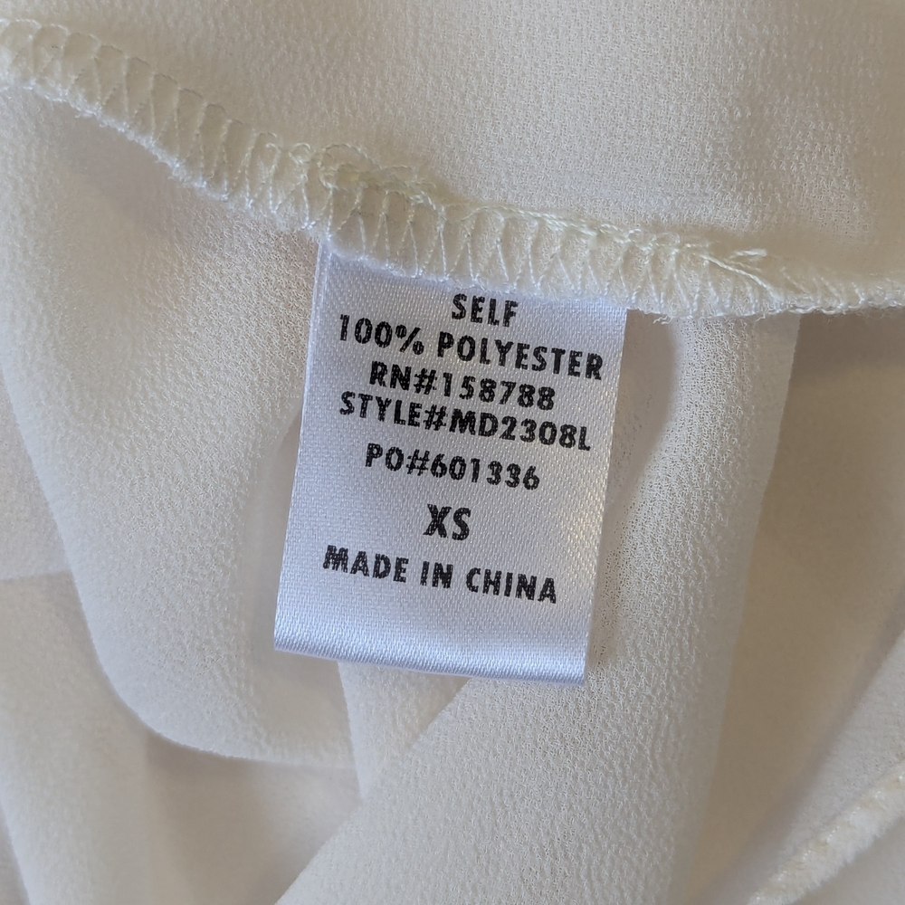 Mable By Anthropologie Cream Ruffle Tiered Mini Dress Romantic Preppy - Picture 12 of 12